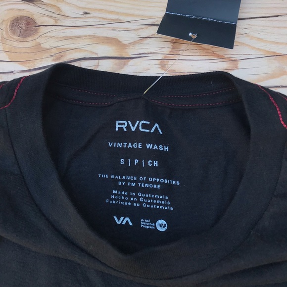 RVCA Black Cotton Tee - Picture 9 of 13